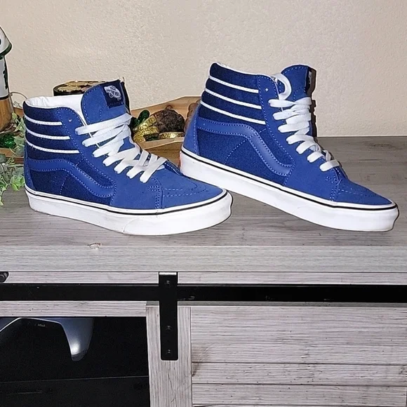 VANS Men's Sk8-Hi Sport Stripes Suede / Canvas High Top Sneaker - Picture 3 of 8